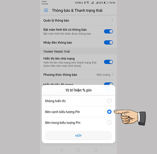 Chọn vị trí
